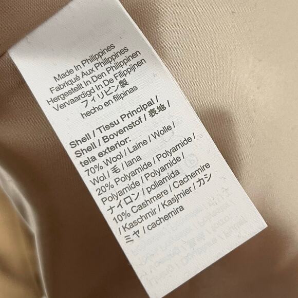 J. Crew Double Breasted Italian Wool Cashmere Coat Jacket Womens 2P Brown - Picture 12 of 13